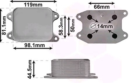 Купить 58013703 VAN Wezel Масляный радиатор охлаждения АКПП